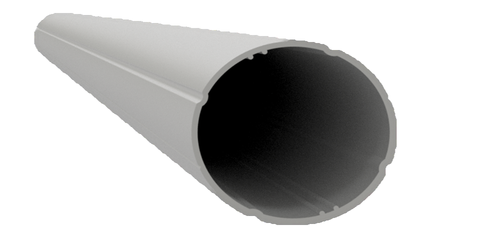 TUBO ALUM. LISO 1-1/2" 2 RANURAS