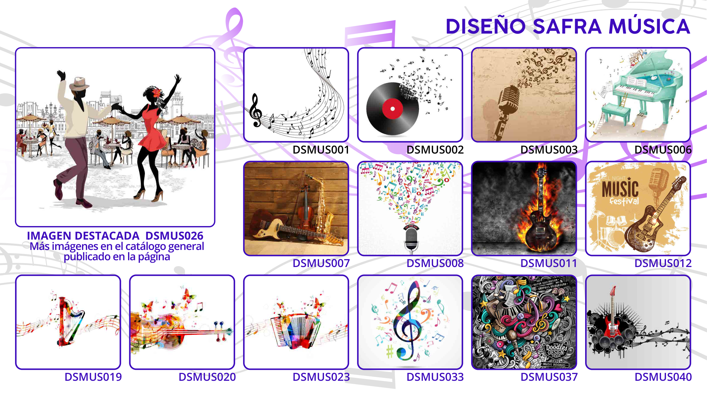 Catálogo Música — diseños DSMUS