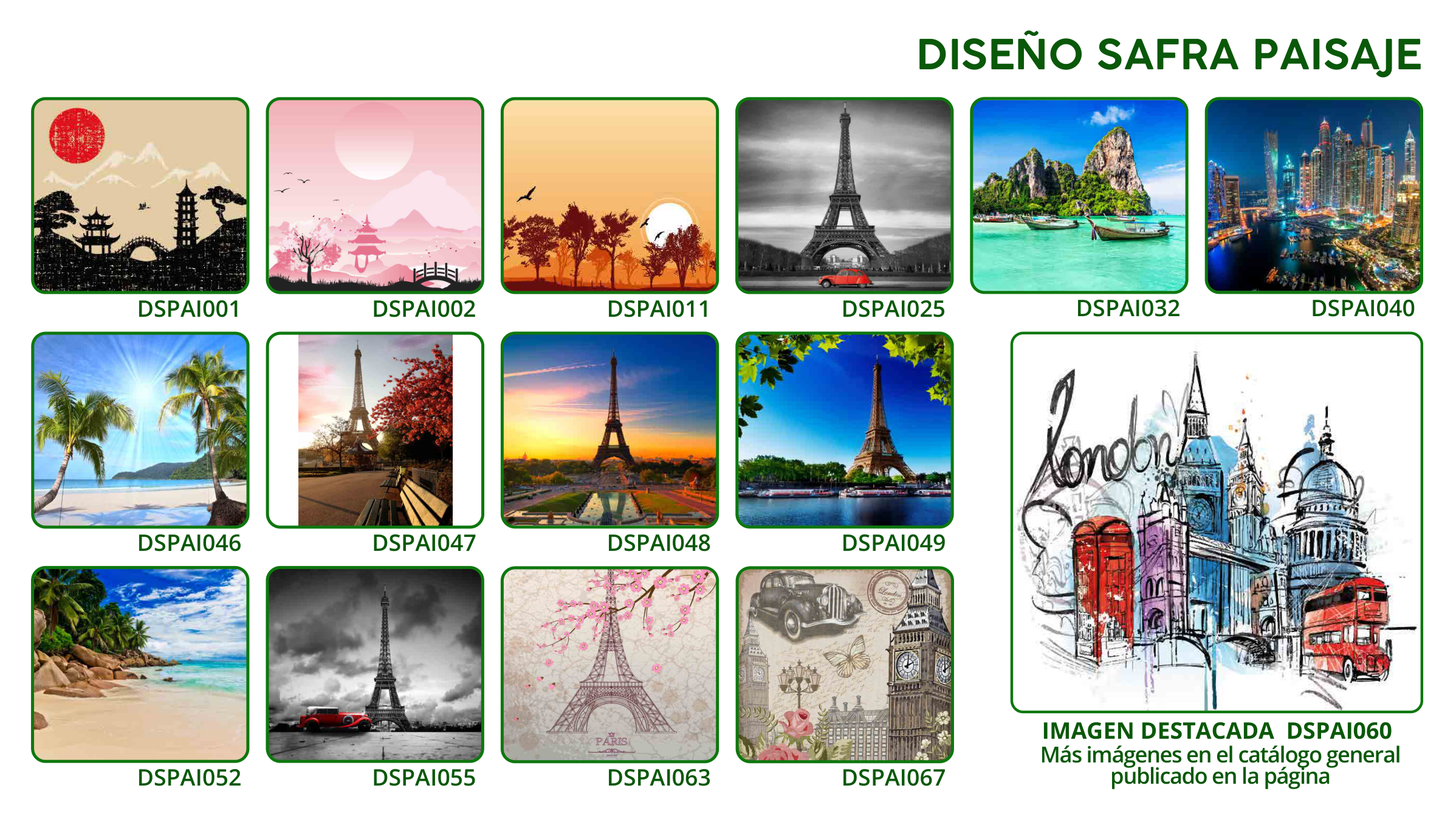Catálogo Paisaje — diseños DSPAI