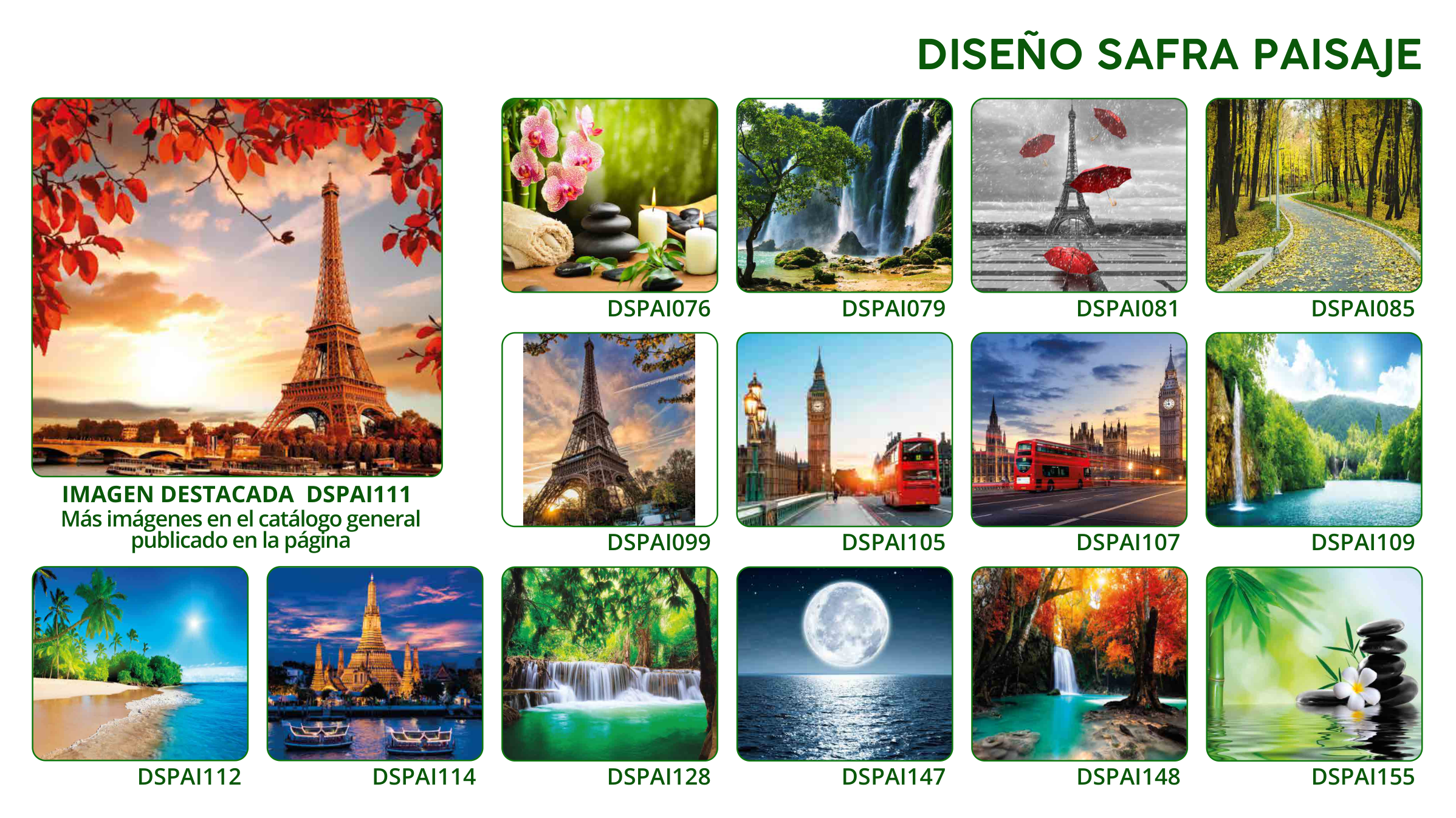 Catálogo Paisaje — diseños DSPAI