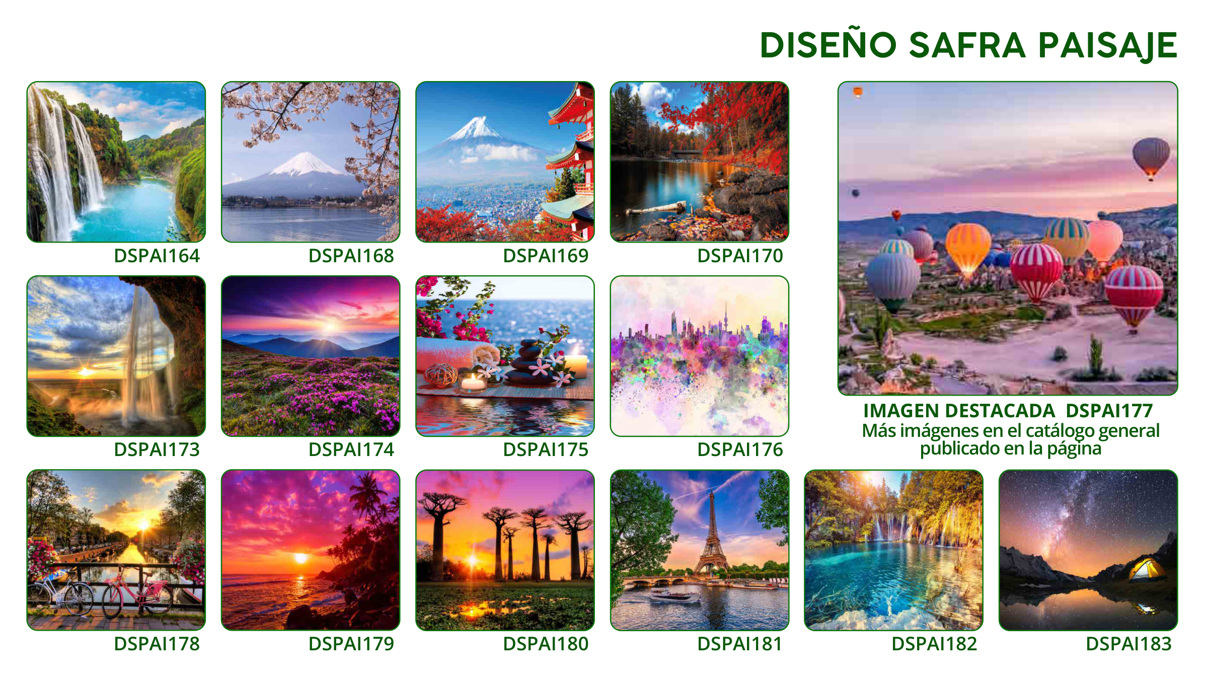 Catálogo Paisaje — diseños DSPAI