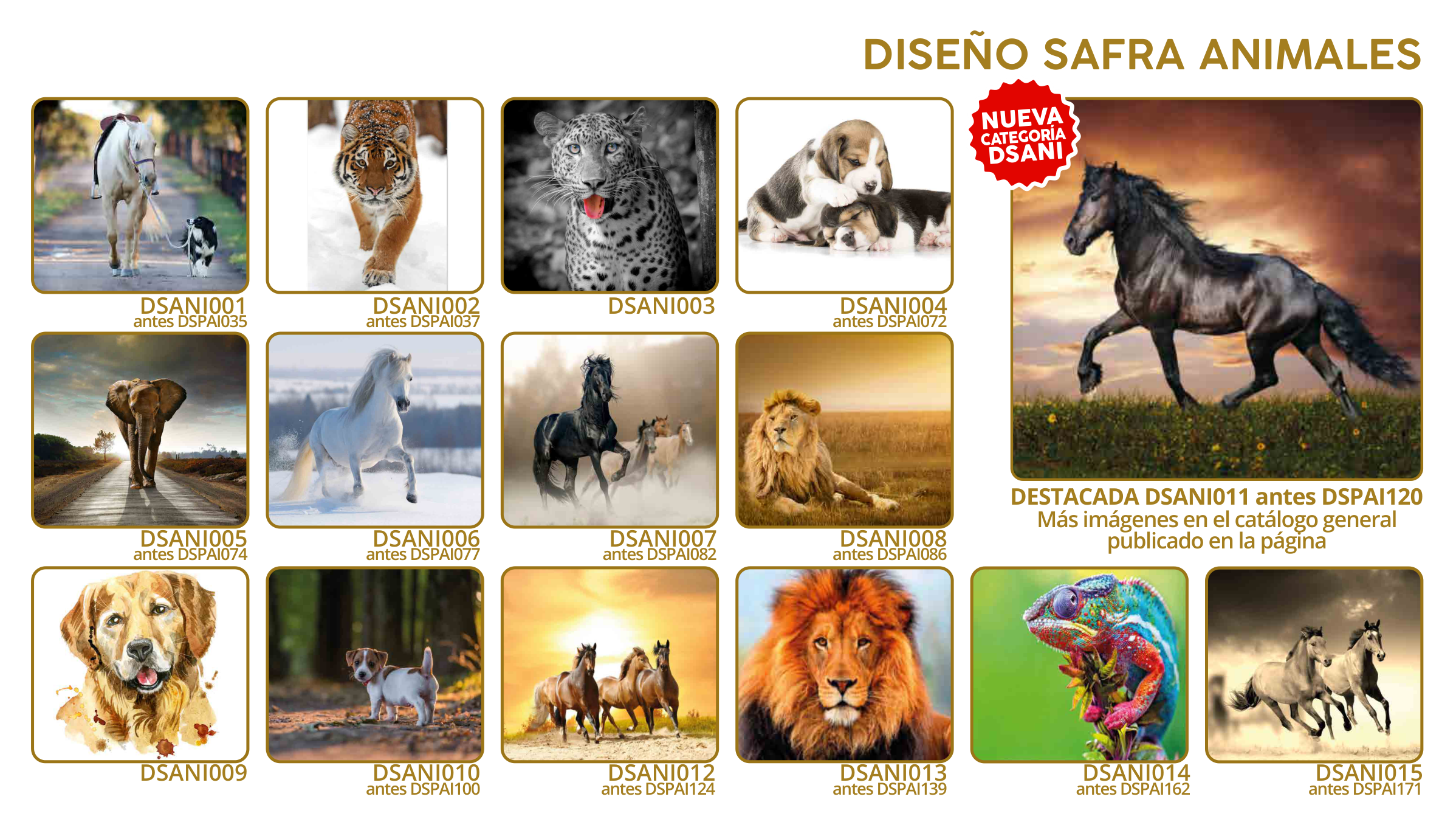 Catálogo Animales — diseños DSANI