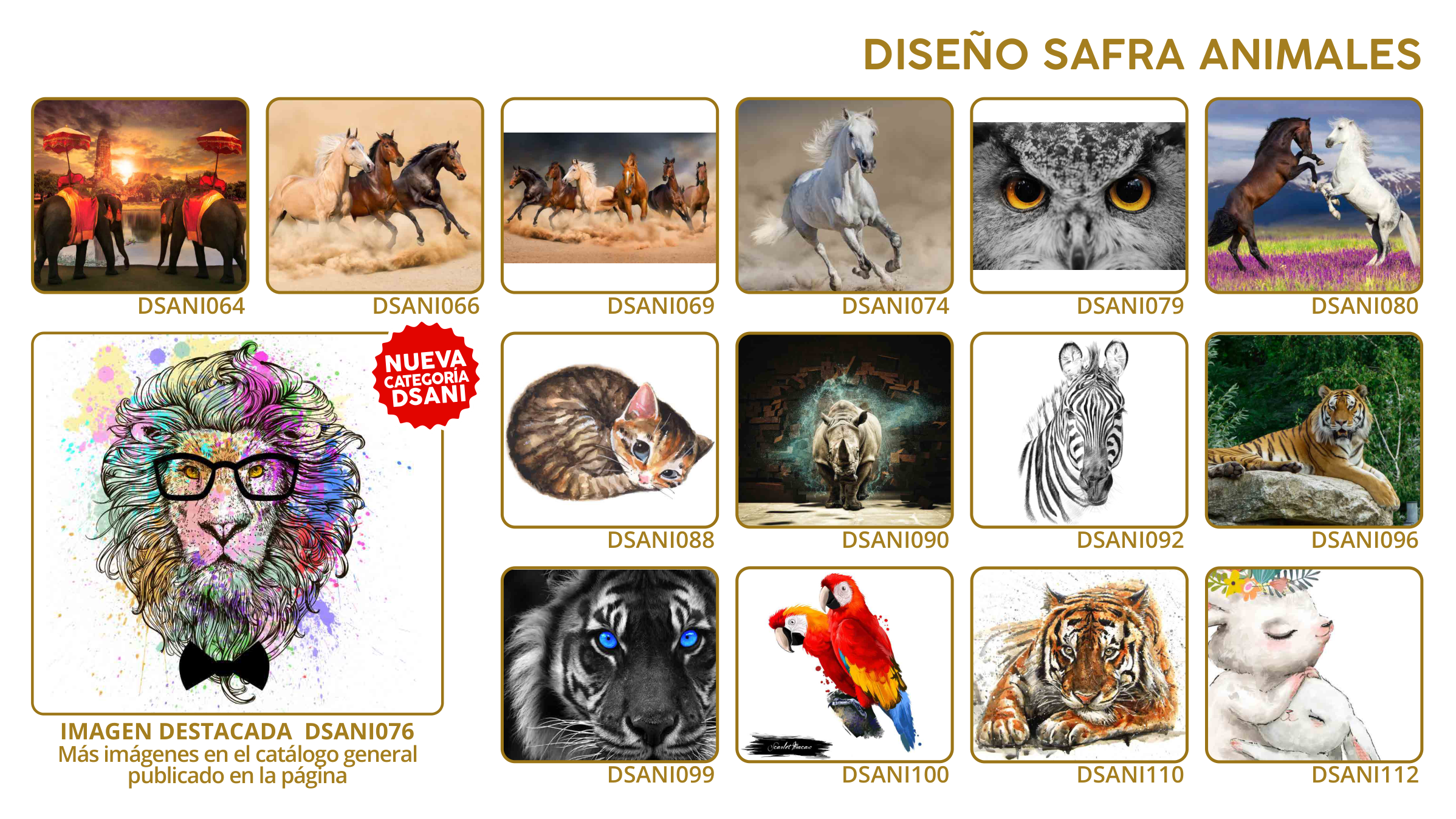 Catálogo Animales — diseños DSANI