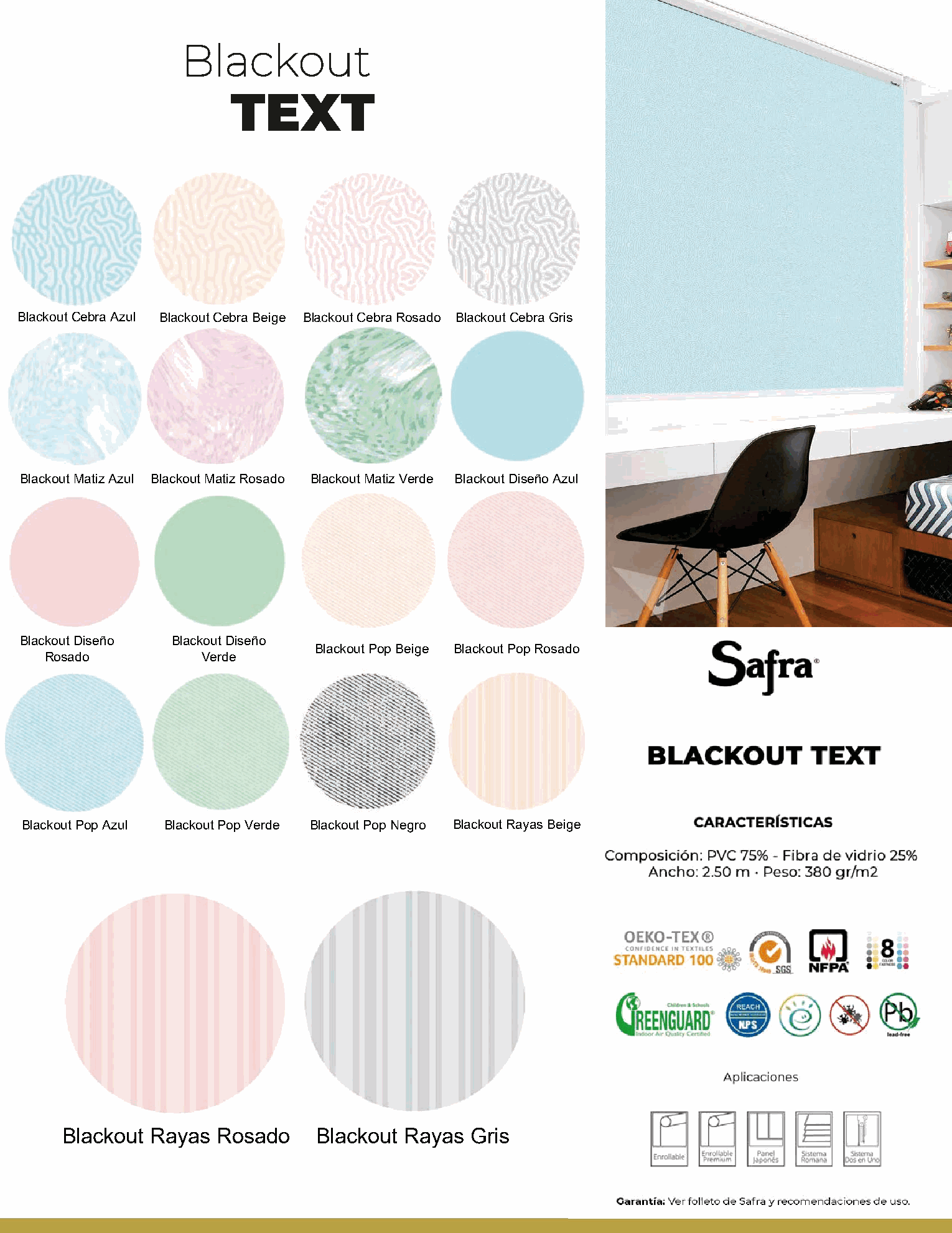 Blackout Text – fichas técnicas y colores