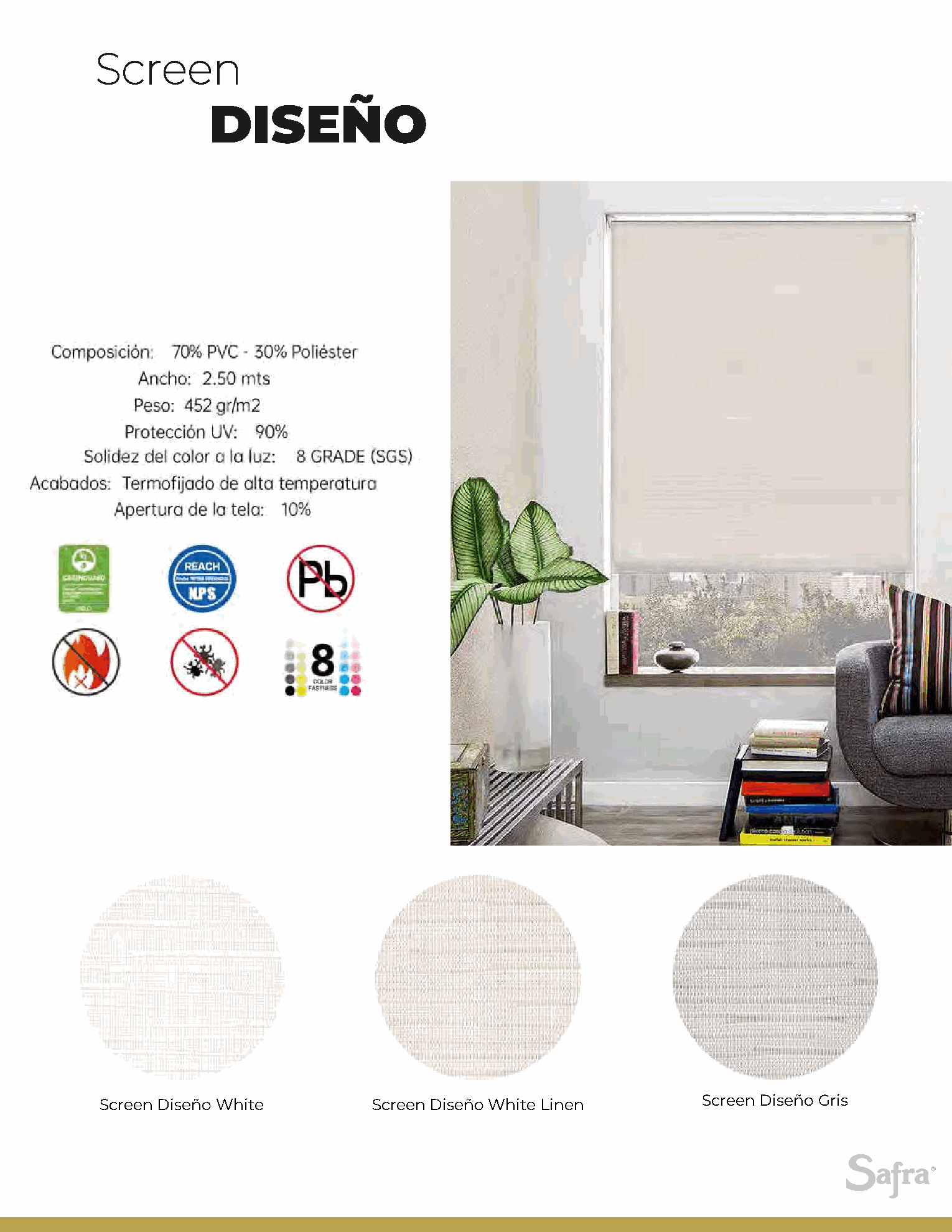 Screen Diseño – fichas técnicas y colores