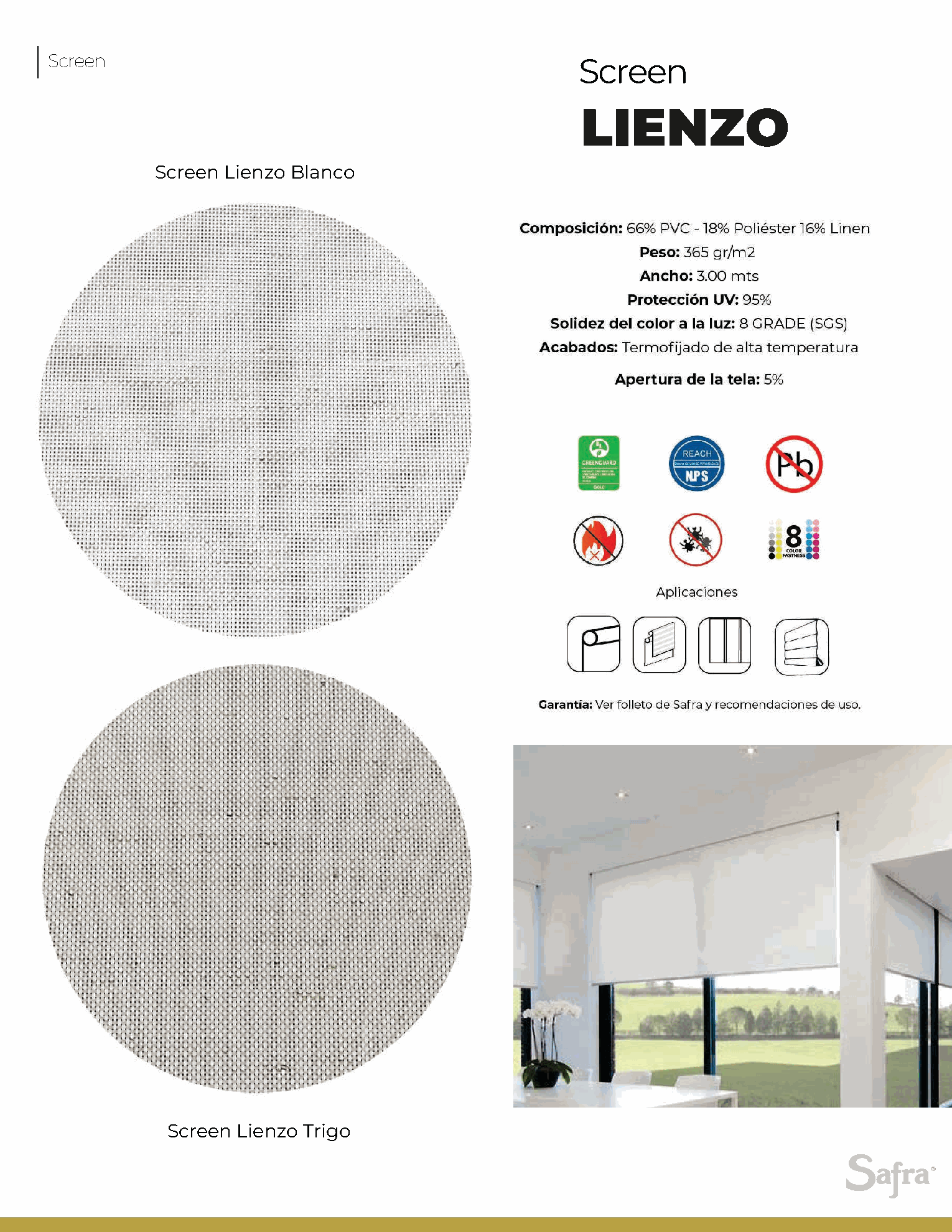 Screen Lienzo – fichas técnicas y colores