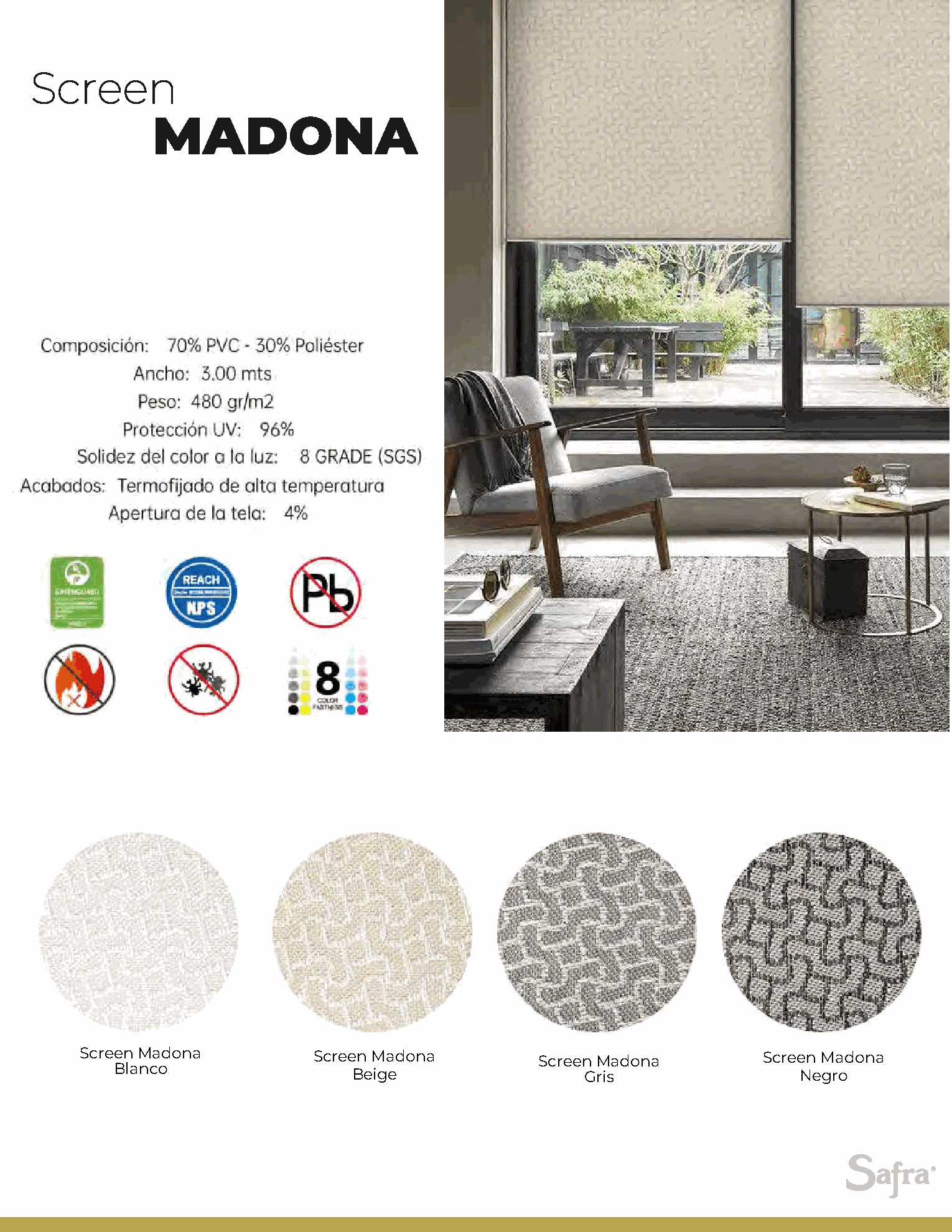 Screen Madona – fichas técnicas y colores