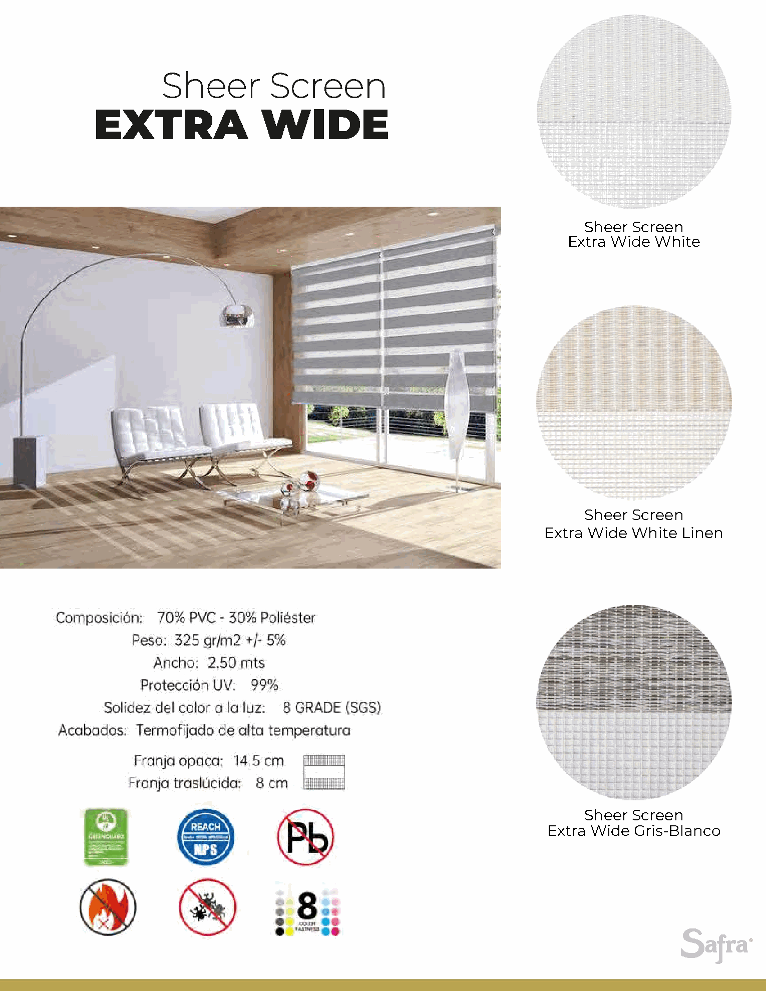 Sheer Screen Extra Wide