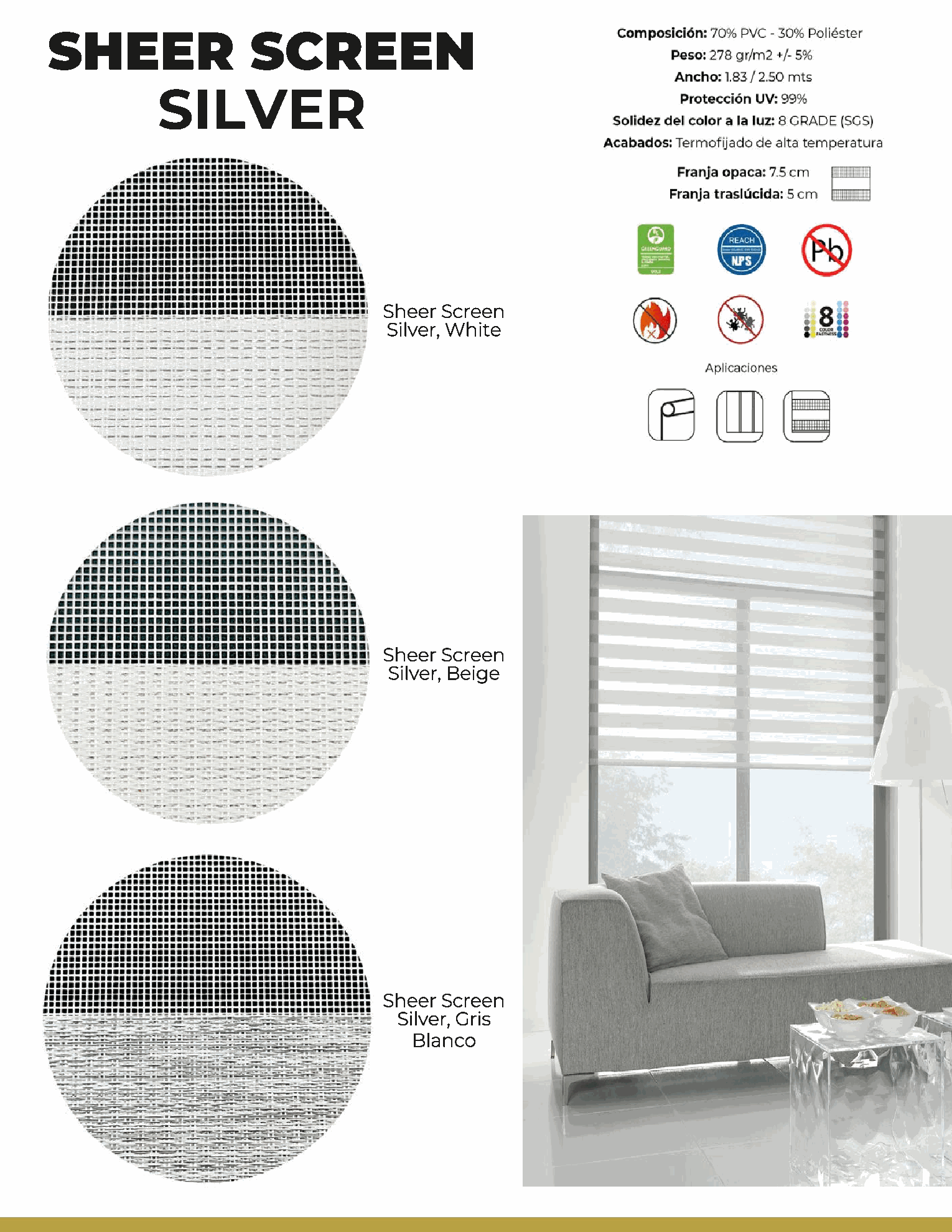 Sheer Screen Silver